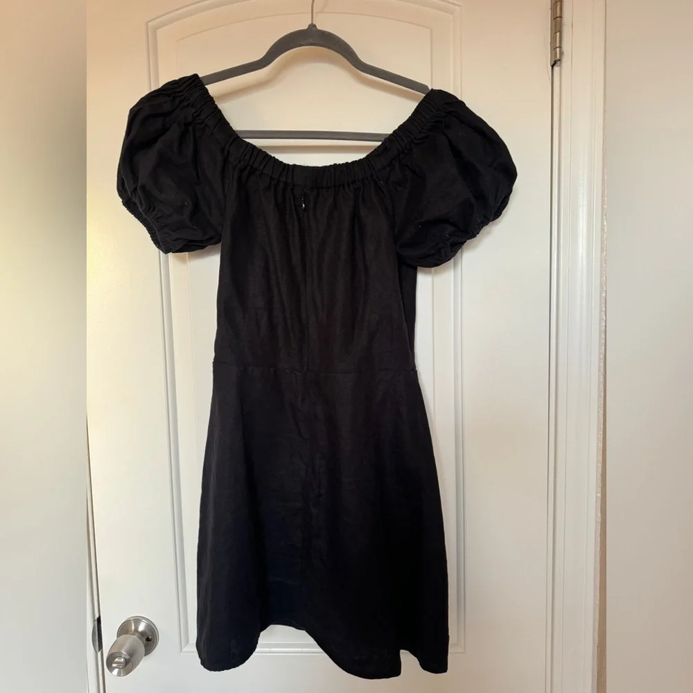 Reformation Bowie Black Linen Dress - Picture 9 of 9